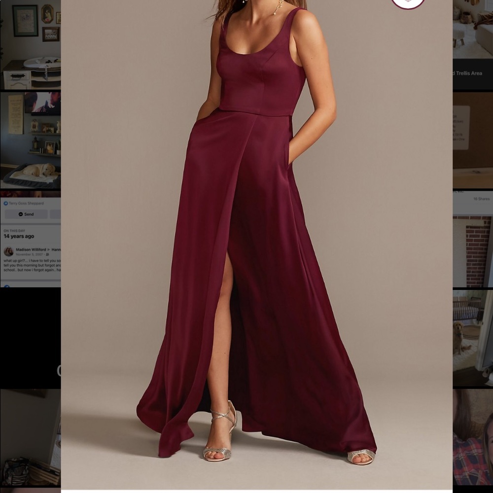 Crepe Back Satin Scoop Tank Bridesmaid Dress